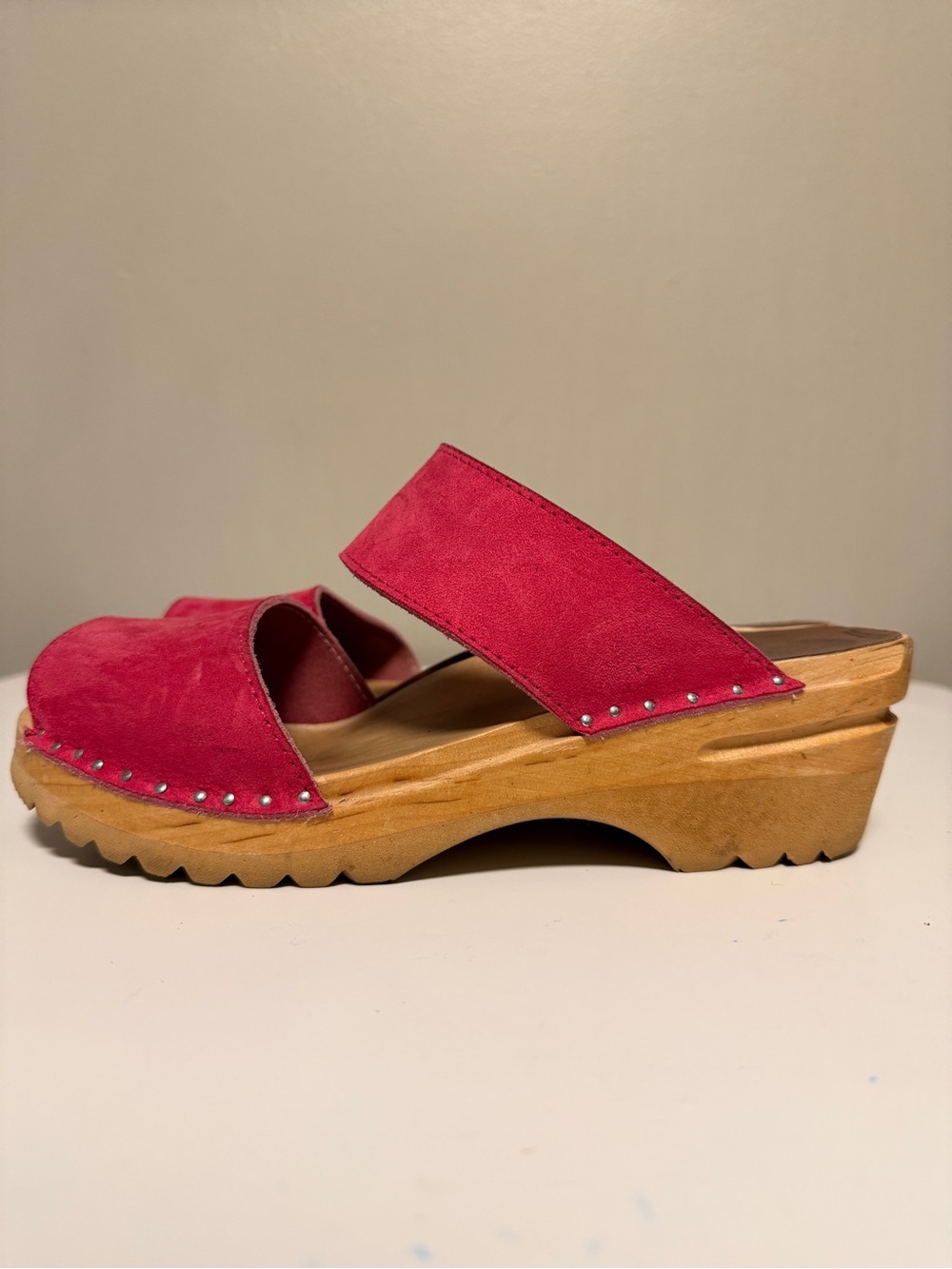 Swedish Clogs Troentorp Karin Pink Suede Women’s EU 37 US 7-7.5 UK 4.5-5